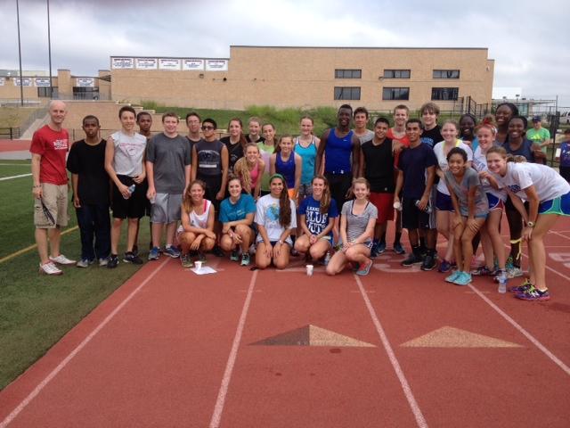 The 2014 Cross Country team participated in the Run-a-Thon to kick off their season.