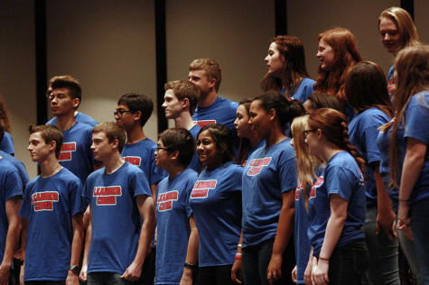 Choir students singing