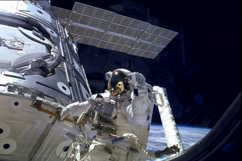 Astronauts Terry Virts and Barry Wilmore were reconfiguring the ports of the International Space Station when the GoPro footage was recorded.