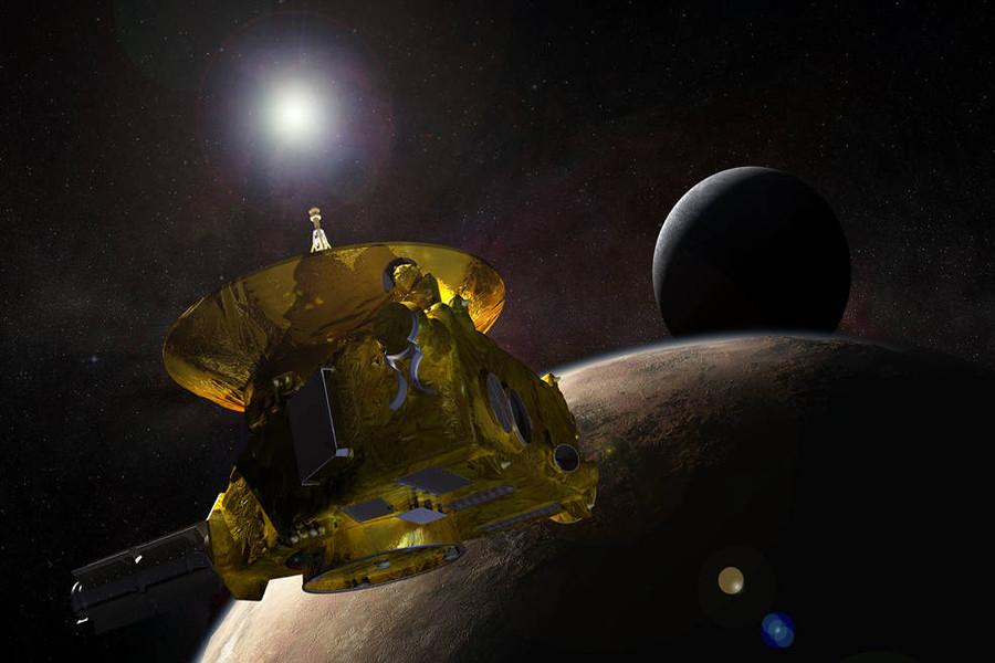 The+New+Horizons+spacecraft+will+make+a+flyby+to+Pluto+and+its+closest+moons.+The+journey+took+over+three+billion+miles+and+15+years.