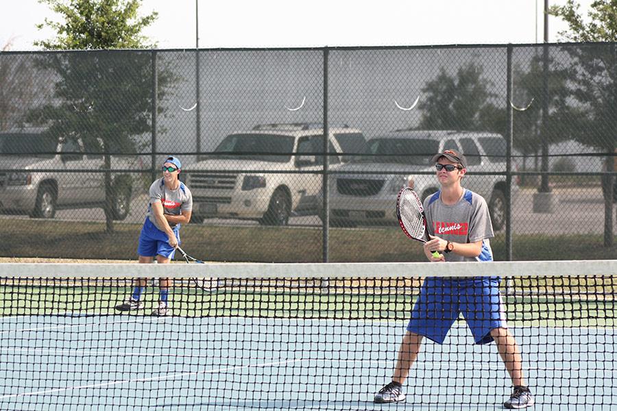 Ricardo Owens(Left) and  Russel Thomas(Right) play  a game of doubles against Taylor. Next week theyll be going up against McNeil. 