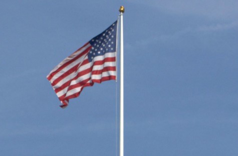 An American flag waves in the wind. Flags are one of the most common images of American patriotism. 