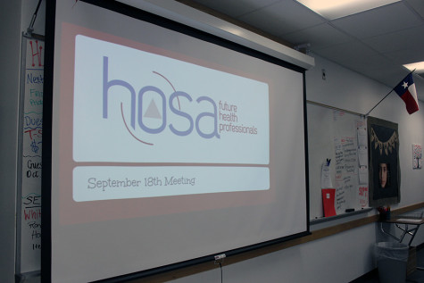 The HOSA classroom before their meeting. Usually, their meeting take place during Pride Time.