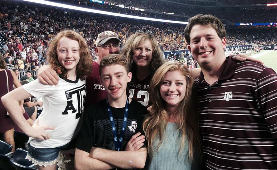 The Costarell family spending quality time together. They were at the A&M vs. Arizona State game.