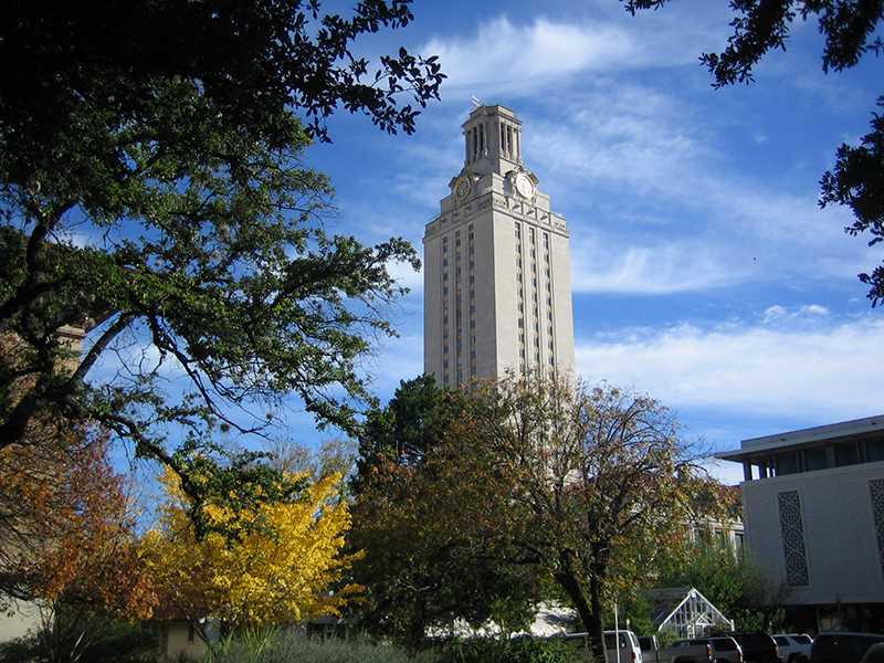 The University of Texas Tower in downtown Austin. This tower, and the area around it, was the area that Charles Whitman opened fire upon 49 years ago.