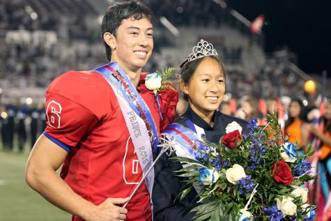 Homecoming King Matthew Long and queen Lilian Pham. Both were voted king and queen by their peers.