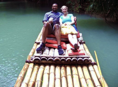Mrs. Bey and Mr. Bey on their river tour while visiting Jamaica. The person taking the photo was the tour guide that told them about the troubles in the social life of the Jamaican people.