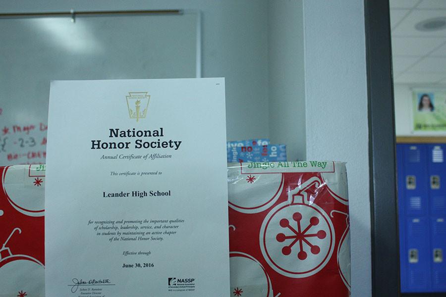 National Honor Society has been apart of Leander since 1971 and has been an annual participant for Operation Christmas Gift. Their certificate must be renewed every year.
