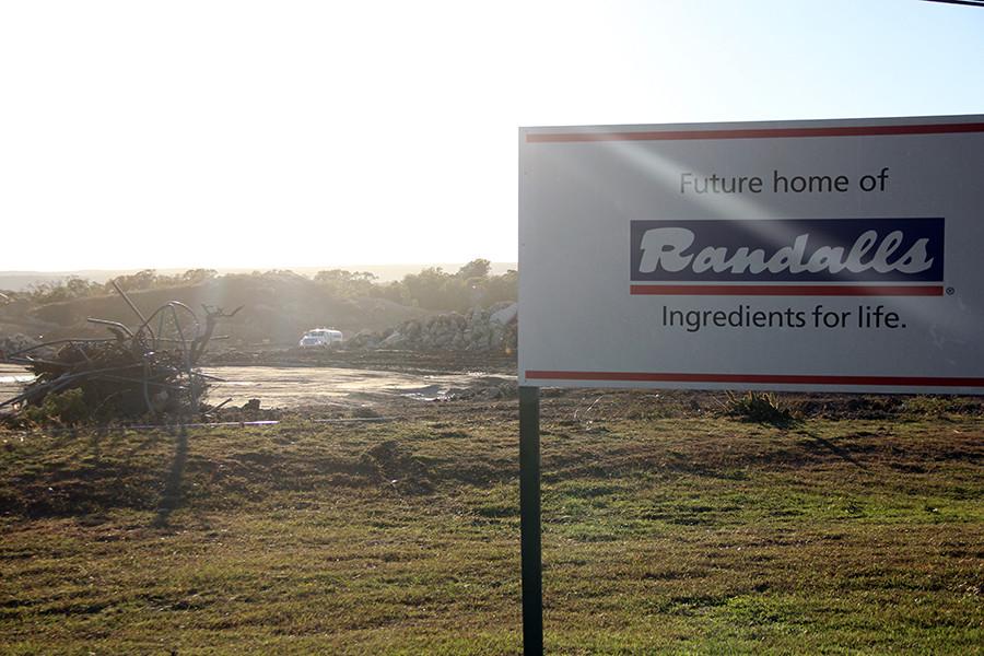 The sign designated the new area for the Randalls to be built. It will be at the intersection of Lakeline and Crystal Falls.