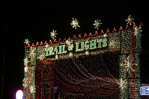 One of the signs decorated with lights as far as the eye can see. You can purchase tickets for $3 a person.