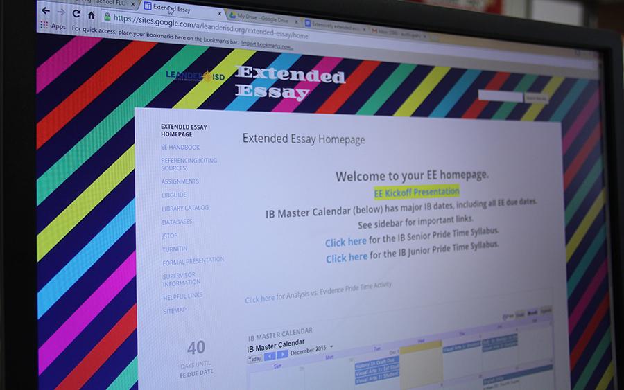 The website for IB students to get information on their EE's. The website has an IB calendar, link to the EE handbook and contact information for sponsors.