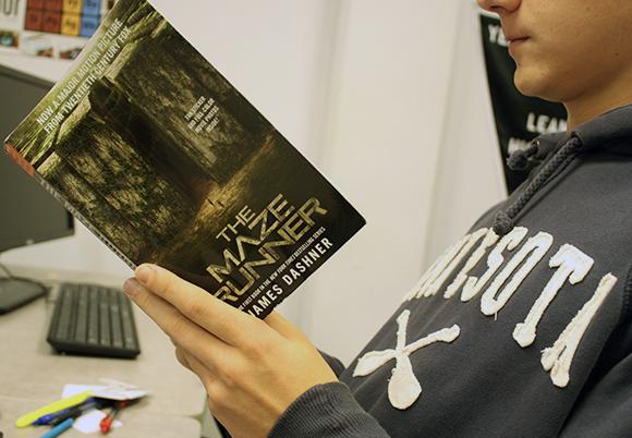 The Maze Runner is the new book that the book club will be reading. It was chosen in hopes of being more gender neutral so all readers in the club could enjoy it.