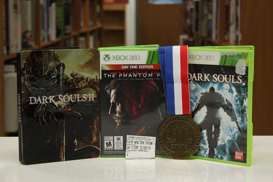 A few of the winners of the list. From left to right they are: Dark Souls 2, Metal Gear Solid V, Alvin and the Chipmunks: The Roadchip, State marching contest, and Dark Souls the first.