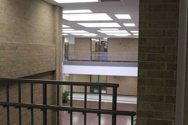 Empty halls are easy to navigate, unfortunately, they fill with students quickly during passing periods. Each passing period gives six minutes to a student to get to their next class.