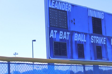 The old baseball scoreboard before it was taken down. The old scoreboard had been in use for around 12-15 years.