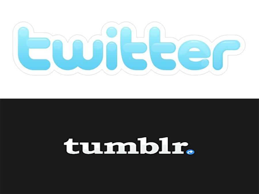 Twitter and Tumblr are some of the top social media sites on the internet. 284 million active users are on Twitter, and there is 275 million blogs on Tumblr.