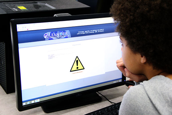 A student attempts to visit a blocked site. The school's blocks can break a student's concentration.