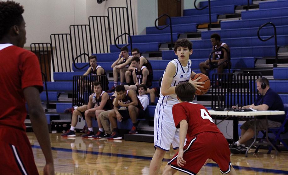 Sophomore Chris Jones during the game against East View. Jones scored eight points total during the game against Eastview and nine total against Vista.