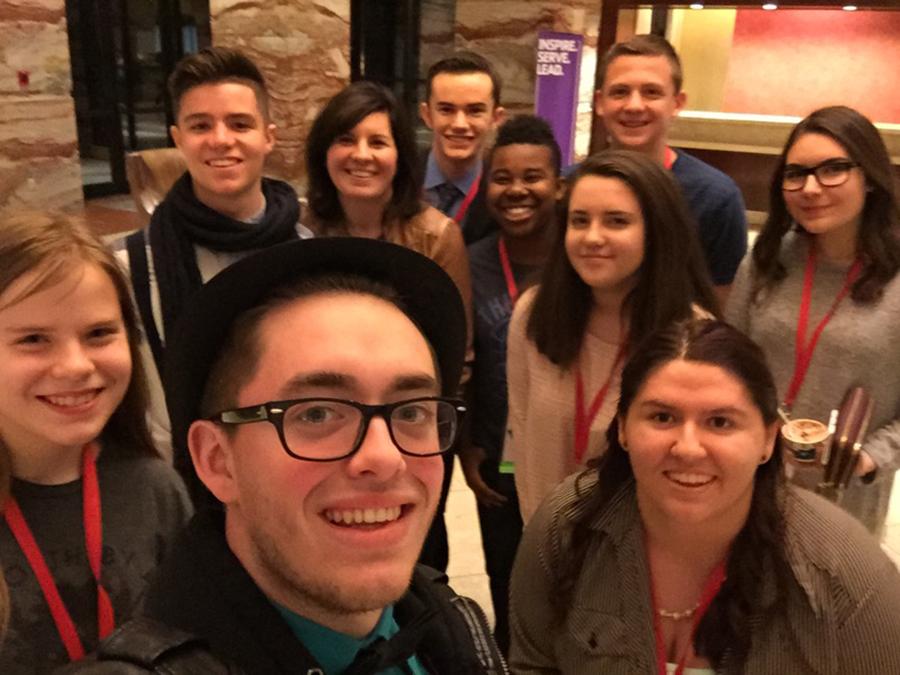 The entire Youth and Government team at the Renaissance Austin Hotel at state. Three students received distinguished delegate awards.