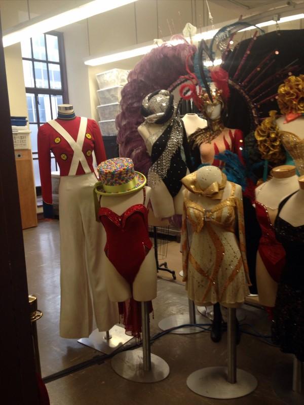 Part of the tour included a look at several of the previous Rockettes costumes. They also got to meet one of the current Rockettes.