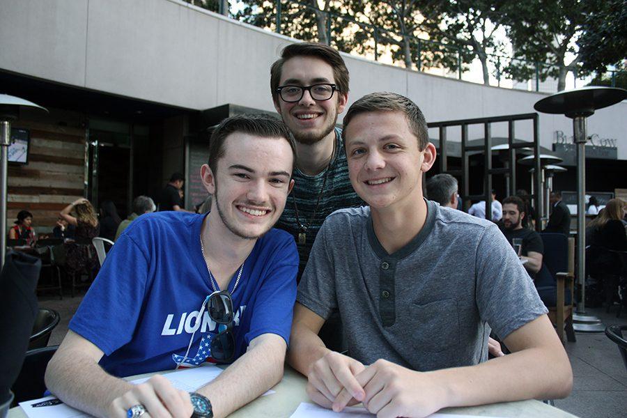 The editors of the newspaper (L-R): senior Jack Densmore, junior Austin Graham and sophomore Kyle Gehman.