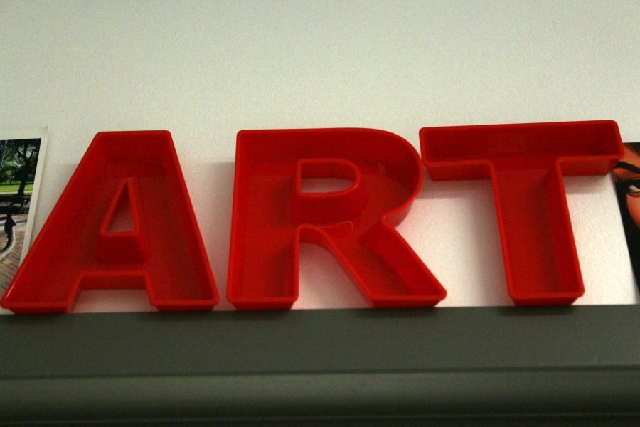 The ‘ART’ sign put above the door frame in Art teacher Chelsea Cason’s room. Similar to other fine arts, students are encouraged to express their feelings through a creative outlet. 