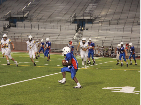 Cameron Allen runs to make a touchdown. He has been playing football ever since he could remember.

