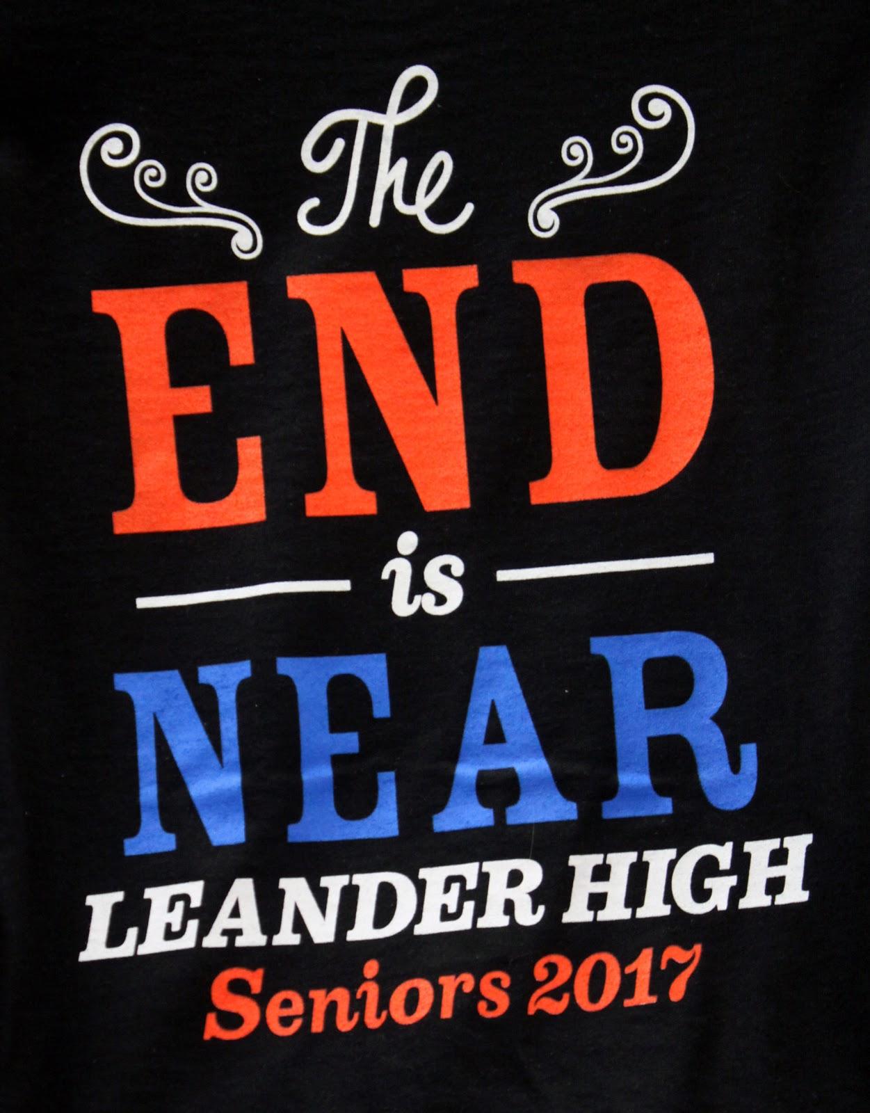 This years school shirt for the graduating class of 2017. The school store is selling these every day during lunches.