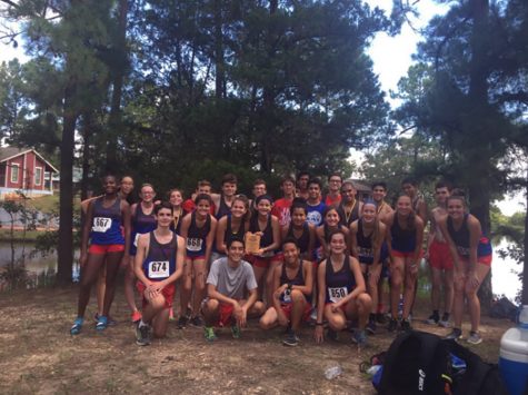 Cross country boys and girls teams at the Giddings meet. Leanders Cross country team placed overall second and eighth for the girls and boys team.