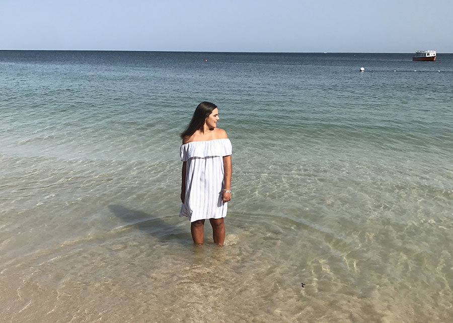 While in Trinidad and Tobago visiting family, senior Ariana Vieira also visited the beach.