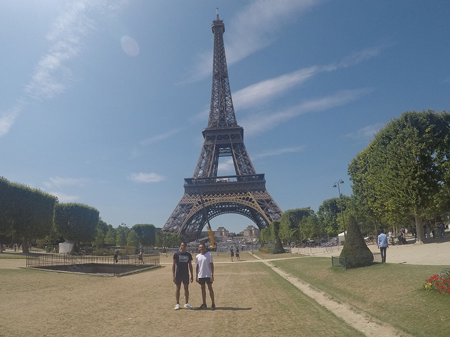 Juniors Bryce Carson and Kyce Wilson visited Paris, London, Barcelona and Amsterdam during their trip. 