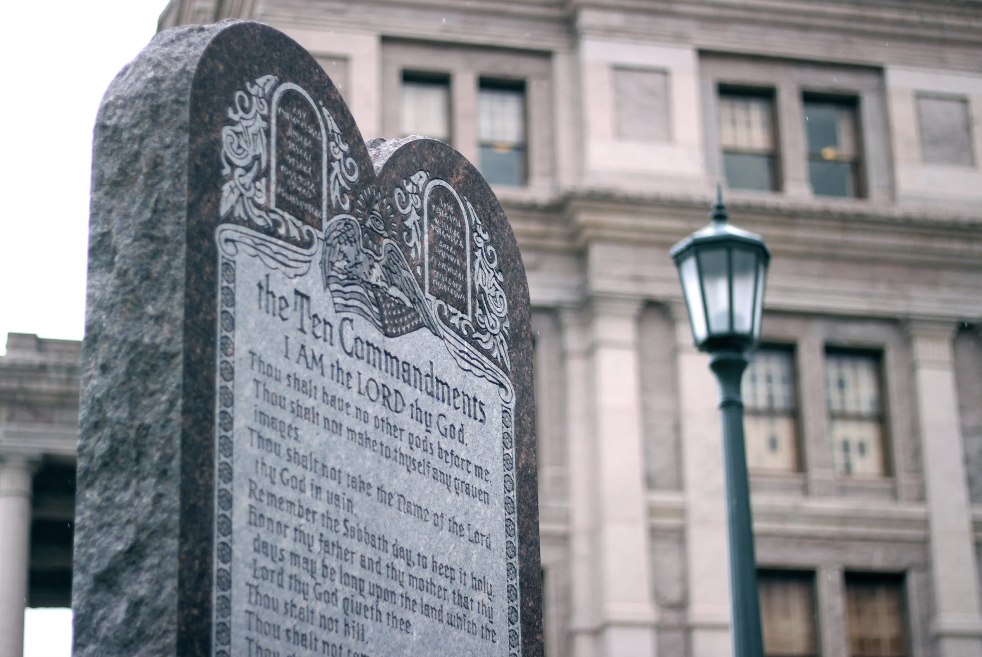 The Ten Commandments monument on the Capitol grounds in Austin on July 16, 2012 Photo courtesy Ariel Min/The Texas Tribune