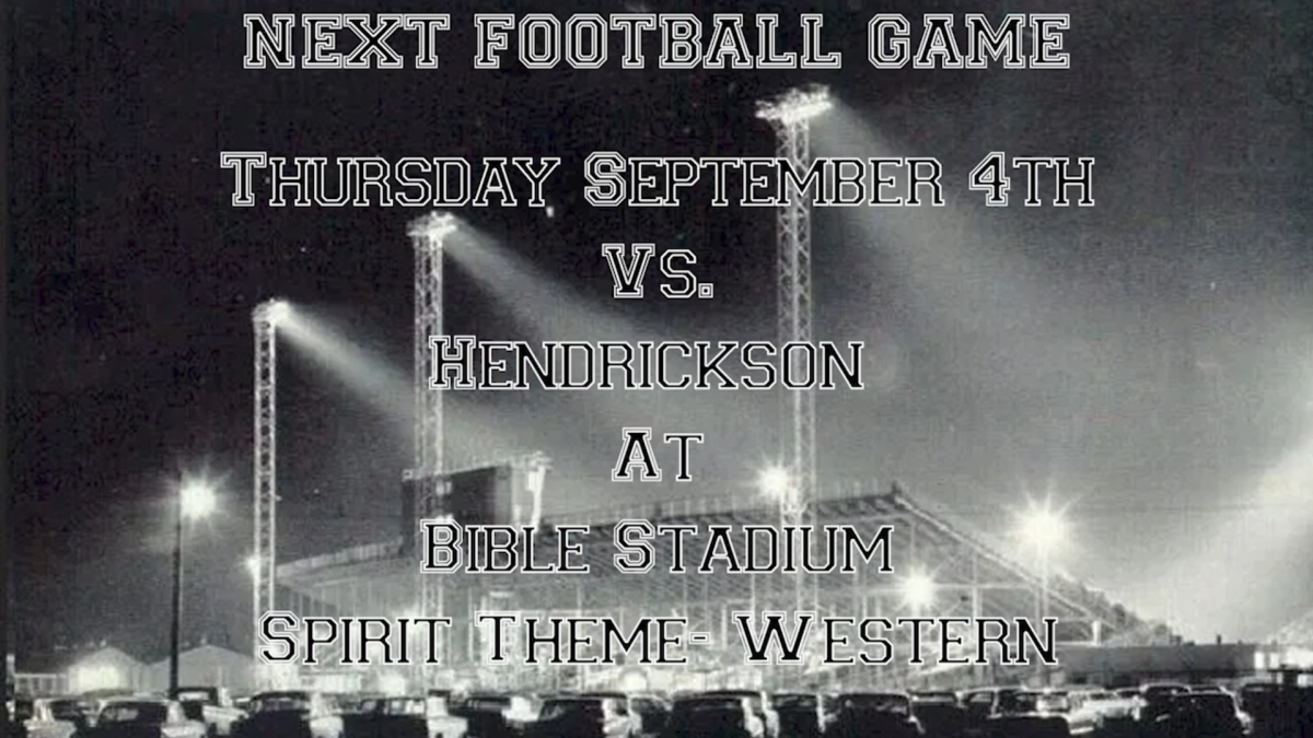 Next home football game Sept. 4
