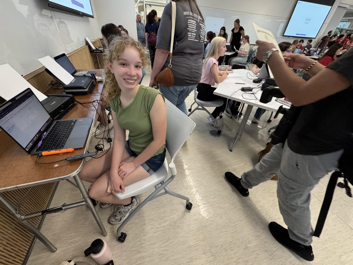 Sophia Clapp placed third in the State last year in Newswriting. This year, she advanced in three events to Region.